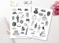 Preview: Vintage Fashion Sticker Set